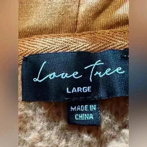 Love tree Women’s Sherpa hoodie with pocket size Large - Picture 5 of 8